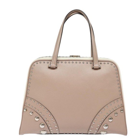 PRADA Hand Bag Safiano leather Pink Auth bs15840 - Picture 2 of 16